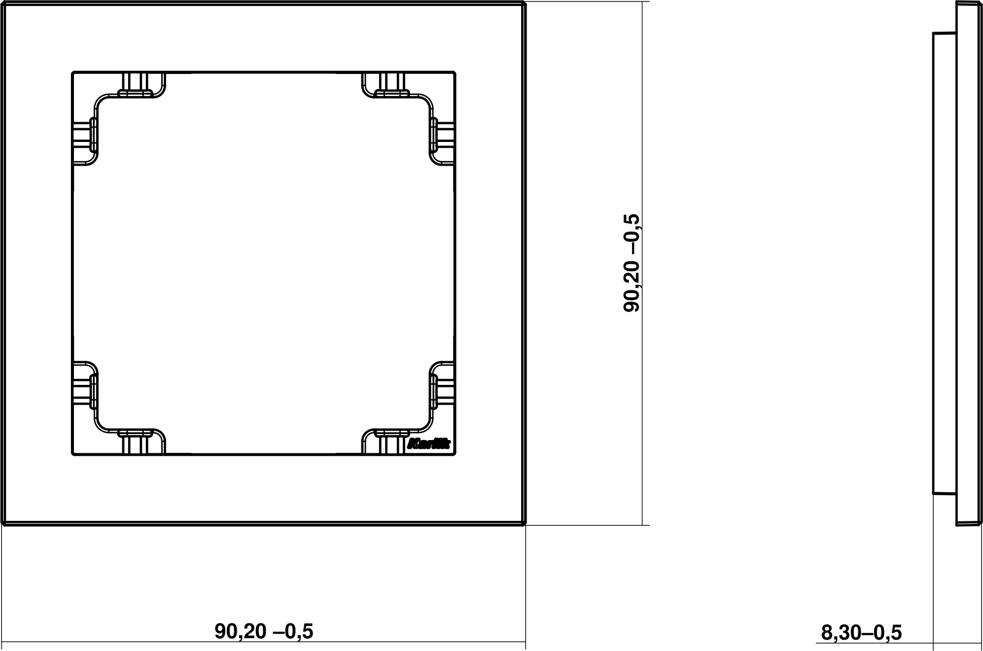 Ramka Uniwersalna Pojedyncza Transparentna Decoart Efekt